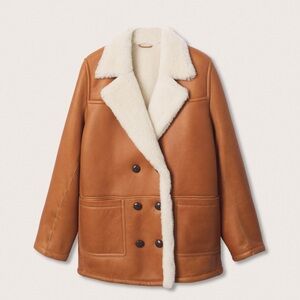 Mango Shearling Lined Jacket